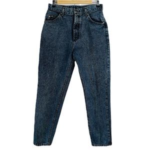 Lee vintage high waist tapered leg mom jeans dark wash high rise denim retro